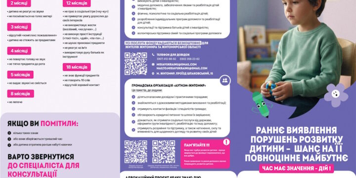 Раннє виявлення порушень розвитку дитини – шанс на її повноцінне майбутнє